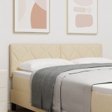 Tăblie vidaXL Design cu Blocuri de Diamant Crem 144 cm Țesătură
