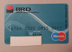 B12 96 - Card bancar foarte vechi - piesa de colectie