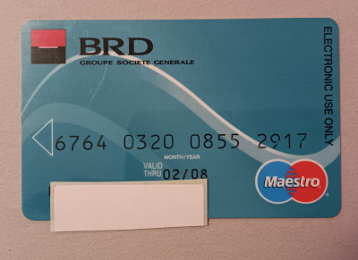B12 96 - Card bancar foarte vechi - piesa de colectie foto