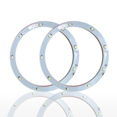 Set 2 leduri auto Angel Eyes LED EVO Formance 12cm culoare alba foto