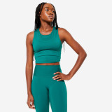 Maiou 120 Fitness Cardio Crop top Verde Damă