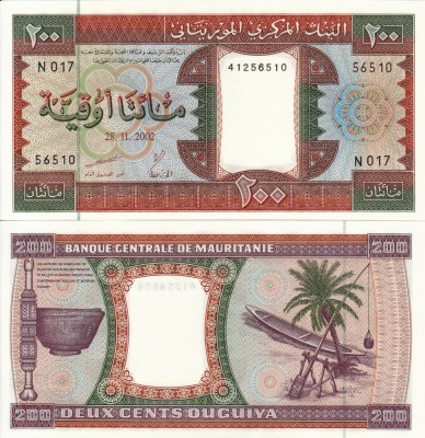 MAURITANIA 100 ouguiya 2002 UNC!!! foto