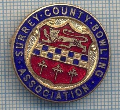AX 344 INSIGNA BOWLING -SURREY COUNTY BOWLING ASSOCIATION -MAREA BRITANIE foto