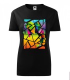 Tricou Personalizat cu Design Geometric de Elefant Colorat - Arta Moderna si Stil Unic