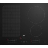 Plita incorporabila Beko HII64792UFT, Inductie, 4 zone de gatit, IndyFlex, HobtoHood, OverHeat Safety System, Auto Shutdown, 60 cm, Negru