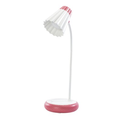 Lampa de birou LED Home H-612, Acumulator 1200mAh, Control touch, 3 moduri, Incarcare USB, 3W - Rosu foto