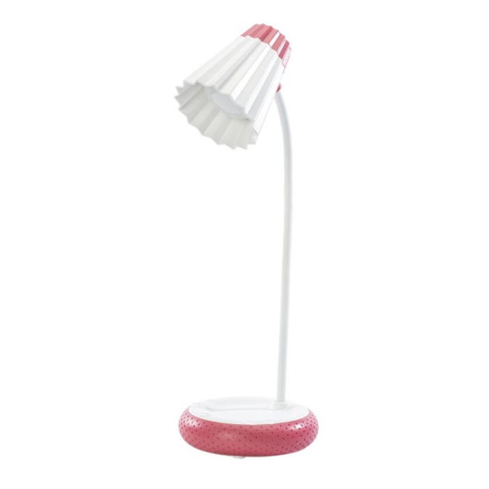 Lampa de birou LED Home H-612, Acumulator 1200mAh, Control touch, 3 moduri, Incarcare USB, 3W - Rosu