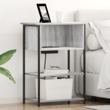 vidaXL Dulap de noapte sonoma gri 55 x 31 x 76 cm Lemn compozit