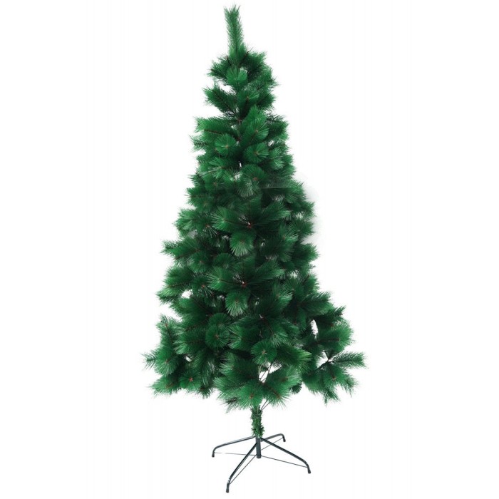 Brad artificial de craciun tip pin cu ace 3d, 210 cm inaltime, verde