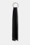 Karl Lagerfeld eșarfă cu l&acirc;nă culoarea negru, cu imprimeu, 554136.805001