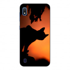 Husa Samsung Galaxy A10 Silicon Gel Tpu Model Halloween Cat In The Night foto