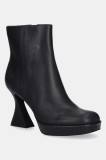 Jeffrey Campbell cizme de piele HUMANITY culoarea negru, cu toc drept, U92-B01
