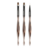 Cumpara ieftin Set 3 Pensule Manichiura SensoPRO Milano, Brown