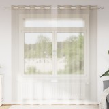 vidaXL Perdele cu perdele 2 pcs Nisip 140 x 225 cm Poliester