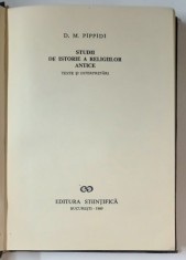 STUDII DE ISTORIE A RELIGIILOR ANTICE-D. M. PIPPIDI BUCURESTI 1969