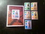 Bloc si Serie 5 val. Mauritania 1976 - Bicentenar SUA