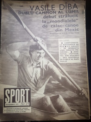 Revista Sport - Nr. 15 - Noiembrie 1974 foto