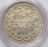 Imperiul Otoman, 5 Kurush, Mehmed V , AH 1.327, anul 1 (1909), Argint.