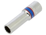 Cheie tubulară KING TONY 12-puncte 10mm 3/8, manșon 63mm cod 323010M