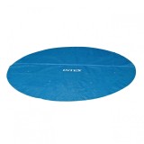 Prelata Solara Intex Piscina Rotunda 488cm, 470cm, 160 microni, Albastra, Retine Caldura, Protectie Impuritati