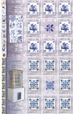 2010 LP 1869 a EMISIUNE COMUNA ROMANIA-PORTUGALIA CERAMICA SET MINICOLI 8+1 MNH foto