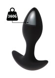 Dop Anal Weighted Anal Plug 360 gr, Silicon Lichid, Negru, 13.5 cm