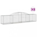 Cumpara ieftin Cosuri gabion arcuite 8 buc, 300x50x60/80 cm, fier galvanizat
