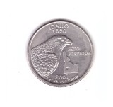 Moneda SUA 25 centi/quarter dollar 2007 P Idaho 1890, stare buna, curata