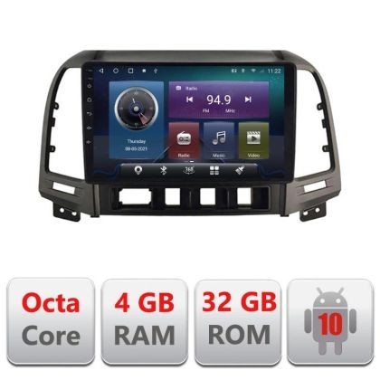 Navigatie HHyundai Santa Fe 2007-2012 C-008 Octa Core cu Android Radio Bluetooth Internet GPS WIFI 4+32GB CarStore Technology