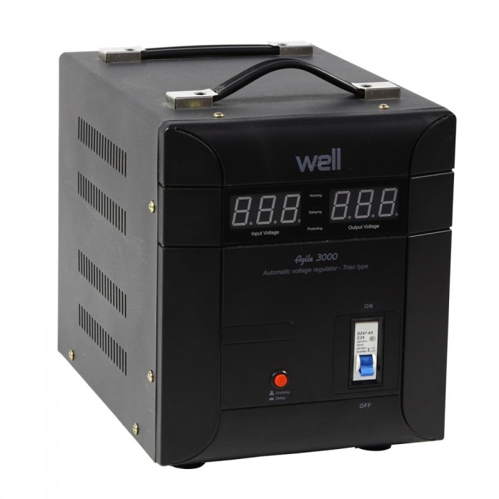 Stabilizator automat de tensiune Agile 3000VA 2100W Well Reconditionat AVR-TRC-AGILE3000-WL-REC