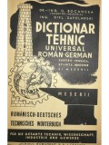 O. Bocancea - Dictionar tehnic universal roman-german (Editia: 1940)