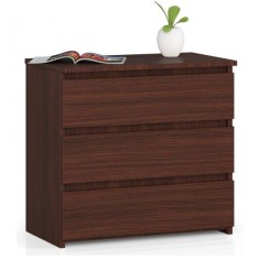 Comoda, placa laminata, 3 sertare, stejar Wenge, 60x35x57 cm GartenVIP DiyLine foto