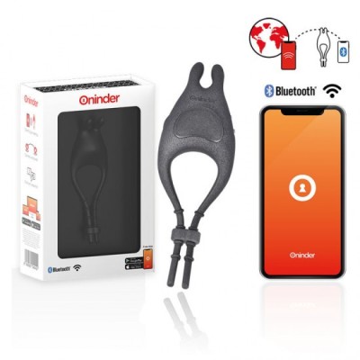 ONINDER - PAMPA RECHARGEABLE ADJUSTABLE VIBRATOR RING WITH CLITORIS STIMULATOR 10 SPEED - FREE APP foto