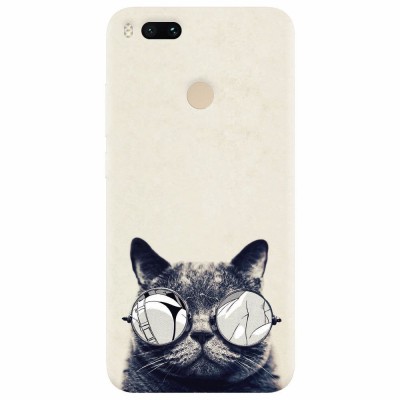 Husa silicon pentru Xiaomi Mi A1, Cool Cat Glasses foto