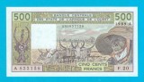 Bancnotă Coasta de Fildes (pick 106A) 500 Francs 1989 UNC serie: A 833168