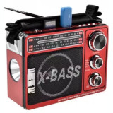 Radio FM portabil cu lanterna, player MP3, USB, card TF