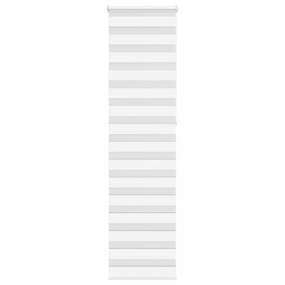 Jaluzea tip zebra alb lățime țesătură 55,9 cm poliester foto