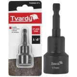 Cheie tubulara cu varf magnetic pentru suruburi 1 / 4&quot;, 17 x 65 mm, Tvardy T00192-17-1