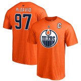 Edmonton Oilers tricou de bărbați Connor McDavid #97 Name &amp;amp; Number orange - XL