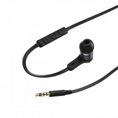 Casti Audio Hama Intense In-Ear Microfon Cablu Plat Negru 42506810 foto
