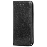 Husa Piele Forcell SHINING Book pentru Samsung Galaxy A12 A125, Neagra