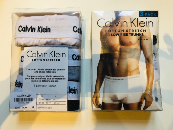 Set 3 Boxeri Calvin Klein bumbac 95%, Din imagine, XXL | Okazii.ro