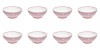Set boluri, 8 piese, 750 ml, Plastic, Roz crin