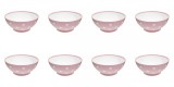 Set boluri, 8 piese, 750 ml, Plastic, Roz crin