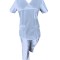 Costum Medical Pe Stil, Albastru Deschis, Model Classic - 4XL, 4XL