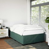VidaXL Cadru de pat fără saltea verde &icirc;nchis 120x190 cm catifea