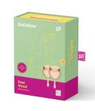 Cupa menstruala, Satisfyer Feel Good, culoare galben, 1 cutie x 2 buc