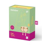 Cupa menstruala, Satisfyer Feel Good, culoare galben, 1 cutie x 2 buc