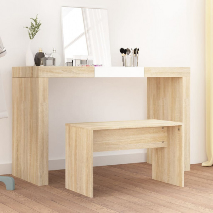Gossi taburet de toaleta, stejar sonoma, 70x35x45 cm, lemn prelucrat
