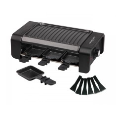 Gratar electric Raclette MICHELINO 74381, 900 W, 6 tigai antiaderente, baza din otel inoxidabil